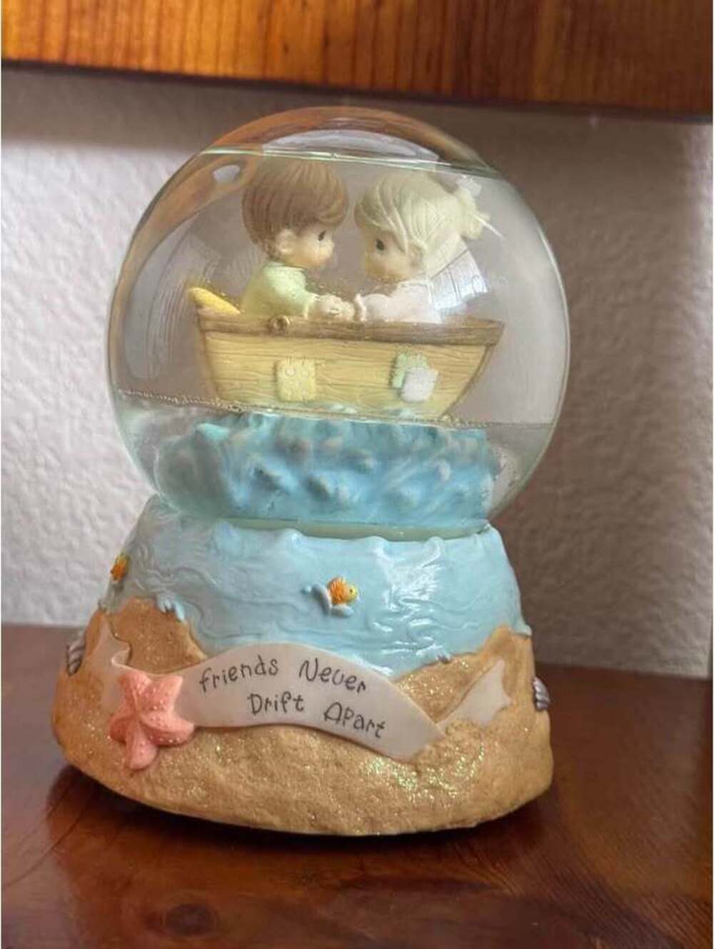 vintage precious moments musical snow globe